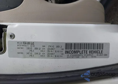 2019 Dodge Grand Caravan Se из США, поврежденный, VIN 2C7WDGBG2KR605716